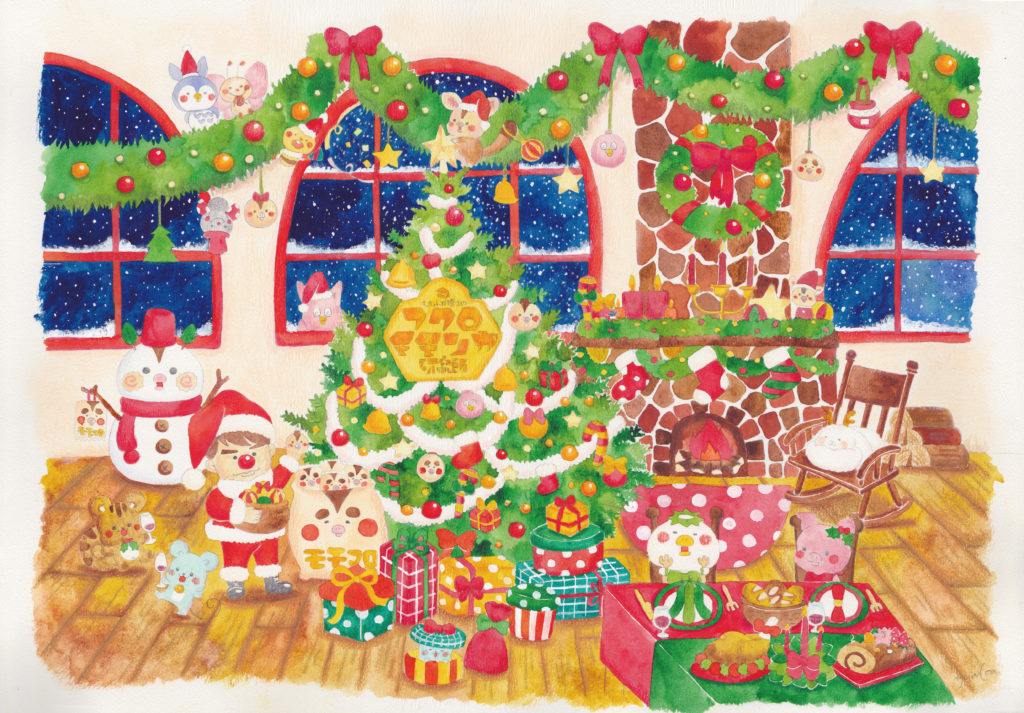 ペットショップのコジマ ベイタウン横浜本牧店クリスマス原画